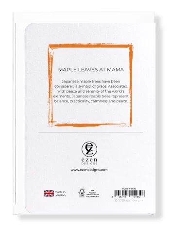 MAPLE LEAVES AT MAMA: Japanese Greeting Card