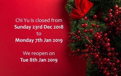 Chi Yu Christmas Closed Dates 2018