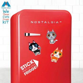 made-by-man-we-three-cats-kit on-fridge